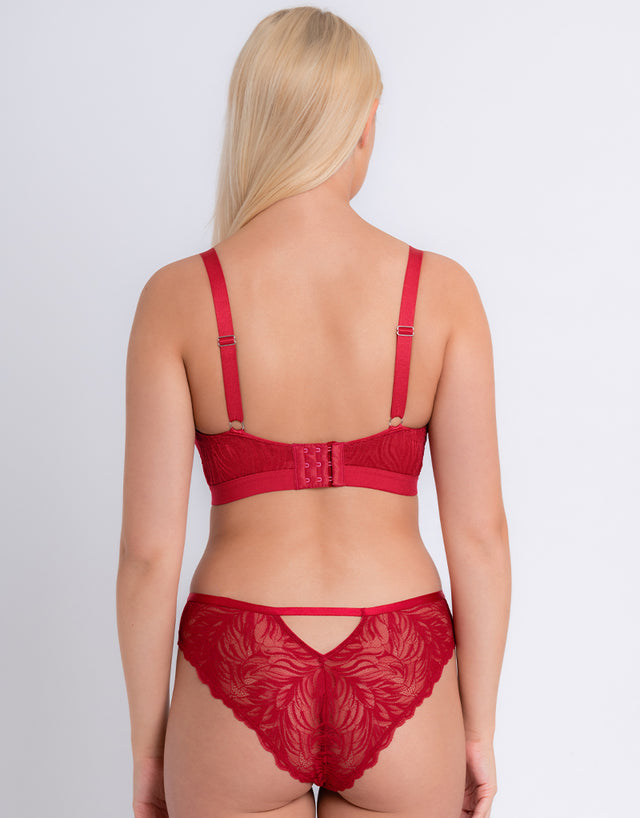 Curvy Kate Lace Daze Non-Wired Bralette Lipstick Red
