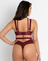 Scantilly Buckle Up Padded Half Cup Bra Oxblood