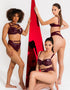 Scantilly Buckle Up Padded Half Cup Bra Oxblood