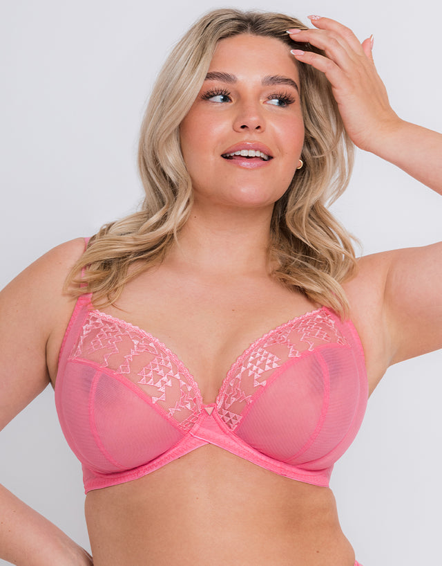 Curvy Kate Centre Stage Full Plunge Side Support Bra Pink