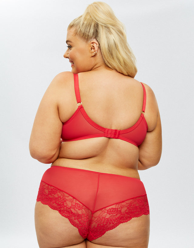 Ann Summers Sexy Lace Planet Plunge Bra Red