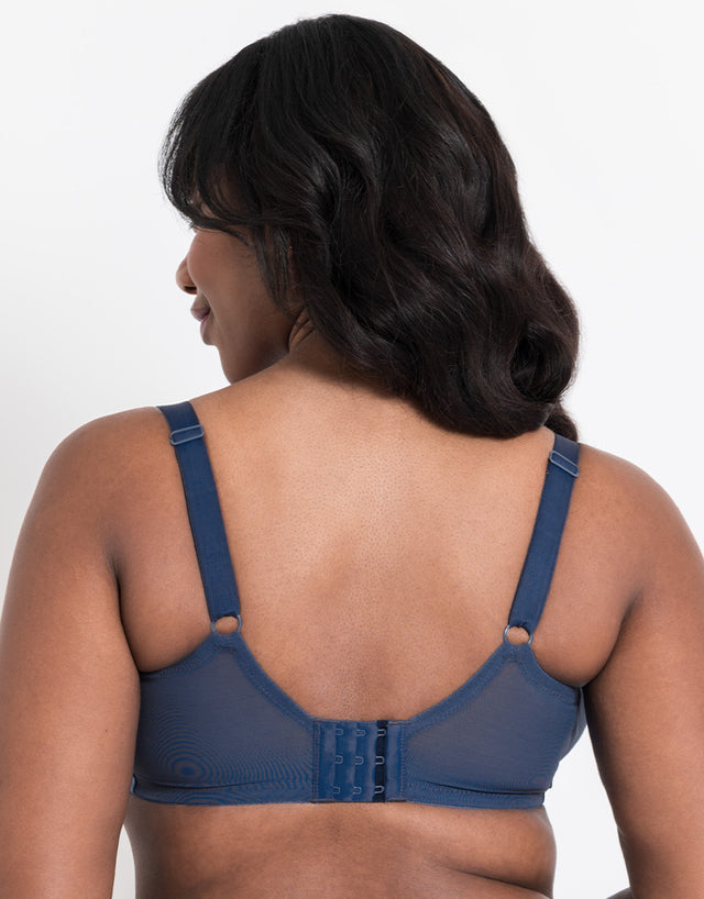 Flirtelle Emilie Full Cup Side Support Bra Denim Blue