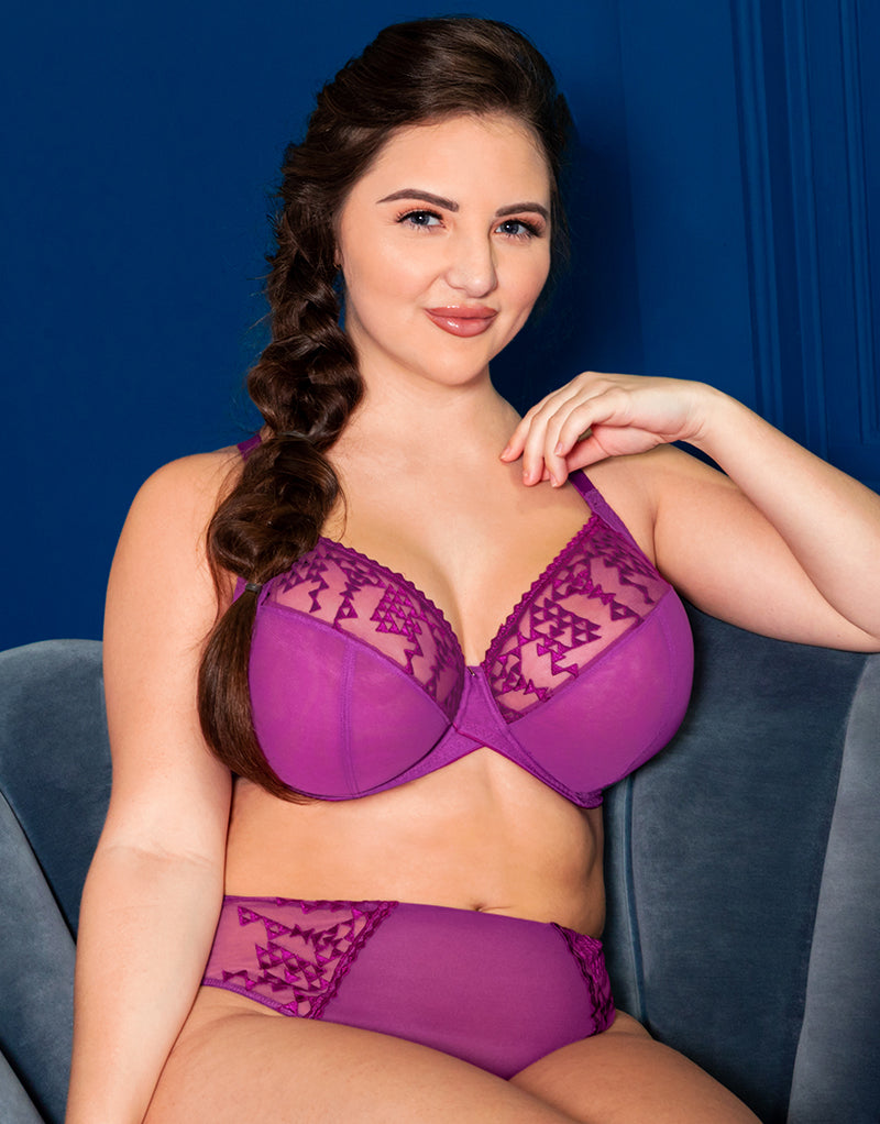 Curvy Kate Centre Stage Full Plunge Side Support Bra Violet