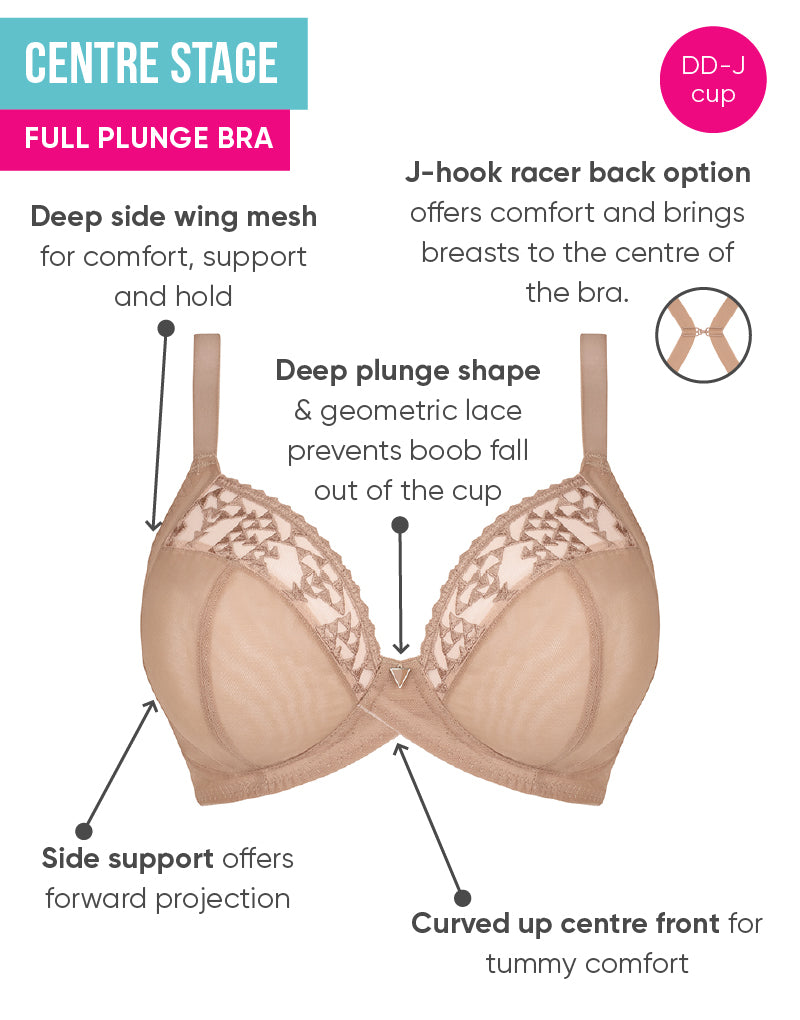 Curvy Kate Centre Stage Full Plunge Side Support Bra Latte