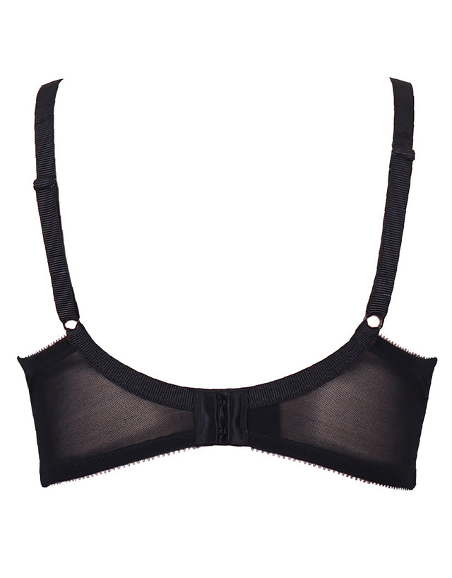 Charnos Rhapsody Underwired Plunge Bra Black/Platinum