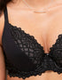 Charnos Rhapsody Underwired Plunge Bra Black/Platinum