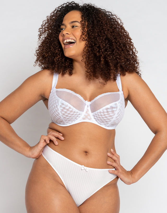 Curvy Kate Dottie Balcony Bra White