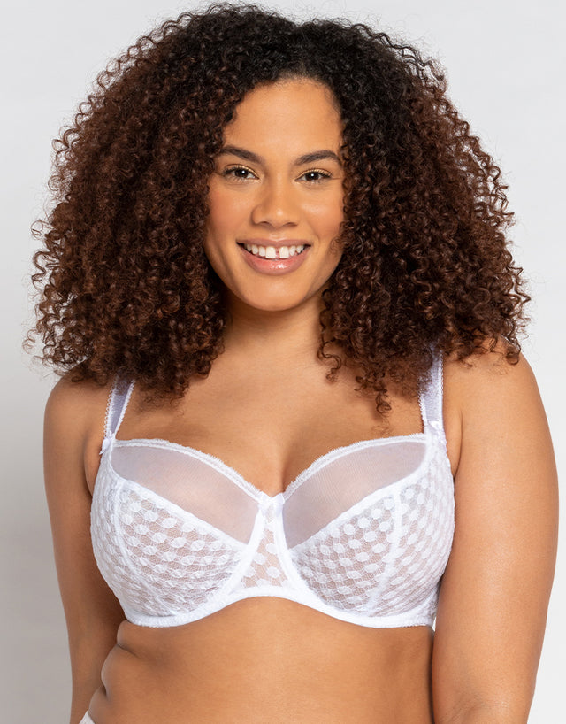 Curvy Kate Dottie Balcony Bra White
