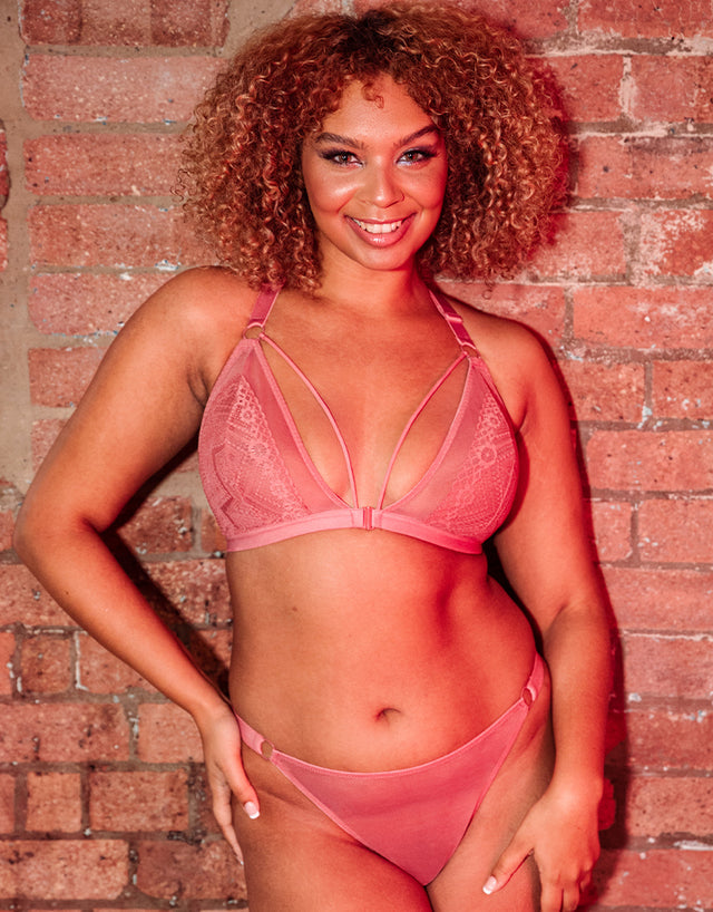 Curvy Kate Front and Centre Non-Wired Bralette Rose