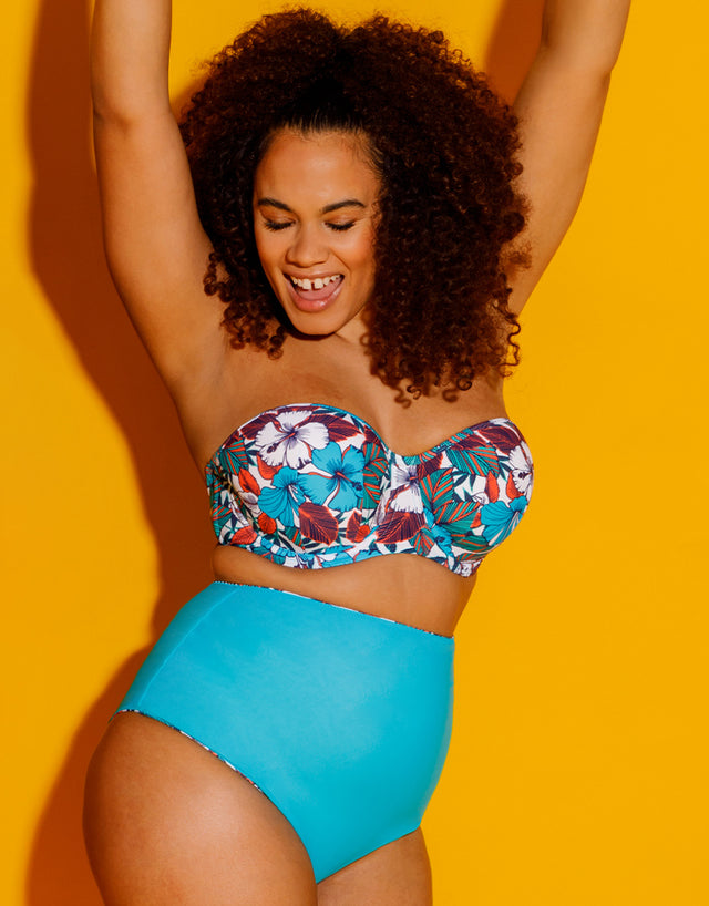 Curvy Kate Hibiscus Bandeau Top Print Mix