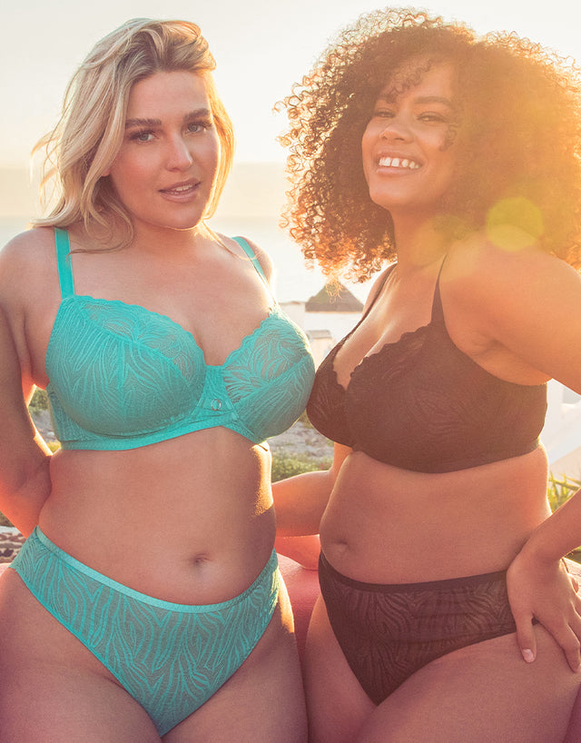 Curvy Kate Lace Daze Balcony Bra Blue Lagoon