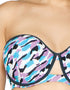 Curvy Kate Miami Heat Padded Bandeau Bikini Top Print Mix