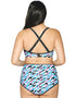 Curvy Kate Miami Heat Padded Bandeau Bikini Top Print Mix