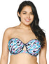 Curvy Kate Miami Heat Padded Bandeau Bikini Top Print Mix