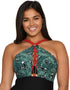 Curvy Kate Paradise Palm Padded Plunge Swimsuit Palm Print