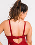 Curvy Kate Poolside Non Wired Plunge Swimsuit Pink/Red