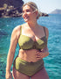 Curvy Kate Retro Sun Padded Balcony Bikini Top Olive