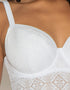 Curvy Kate Rush Padded Balcony Tankini Top White