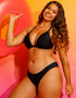 Curvy Kate Swim and Tonic Reversible Triangle Bikini Top Black/ Snake