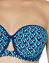 Curvy Kate Wanderlust Padded Balcony Bikini Top Blue Mix