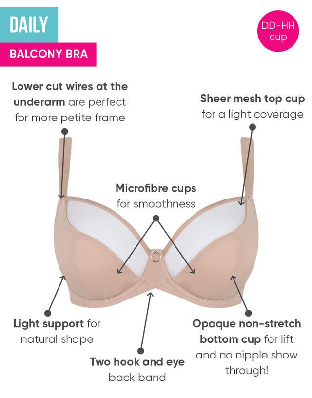 Curvy Kate Daily Balcony Bra Latte