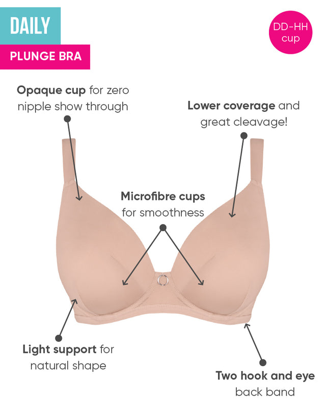 Curvy Kate Daily Plunge Bra Latte