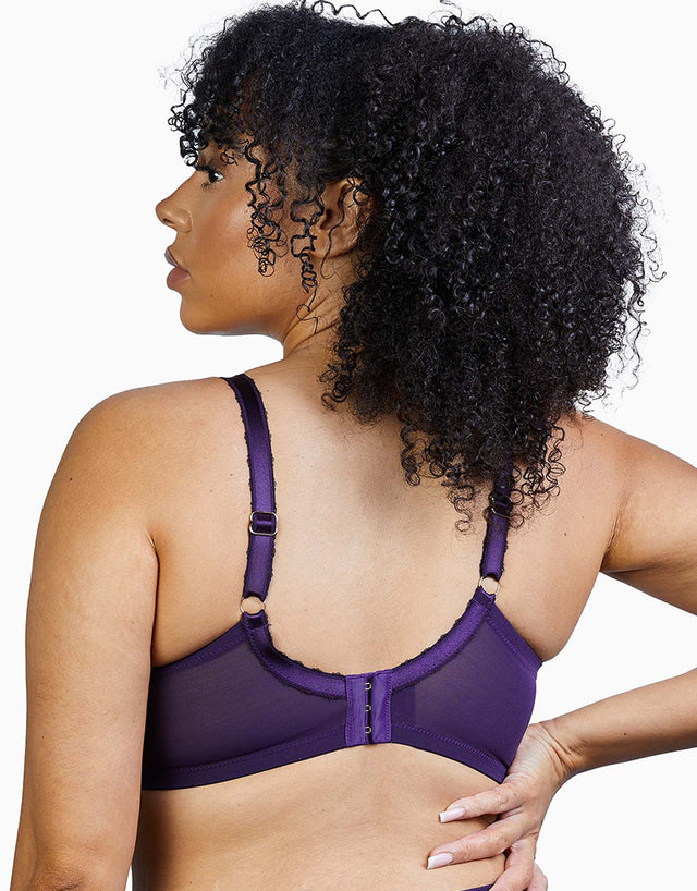 Deja Day Emma Ultimate Comfort Day Wear Lace Wireless Bra Vine Purple