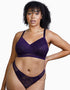 Deja Day Emma Ultimate Comfort Day Wear Lace Wireless Bra Vine Purple