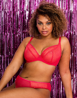 Curvy Kate Cherry Pop Plunge Bra Cherry Glow