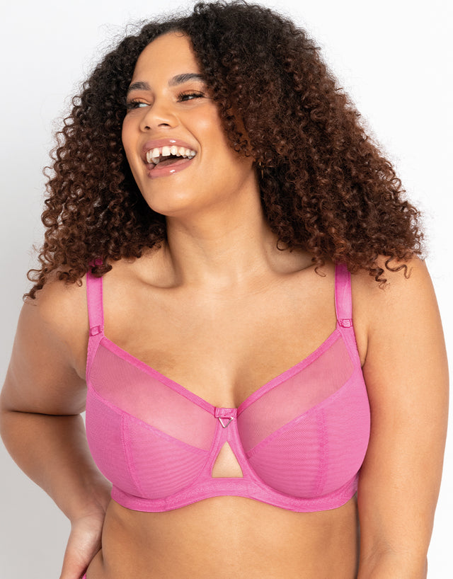 Curvy Kate Victory Side Support Balcony Bra Pink