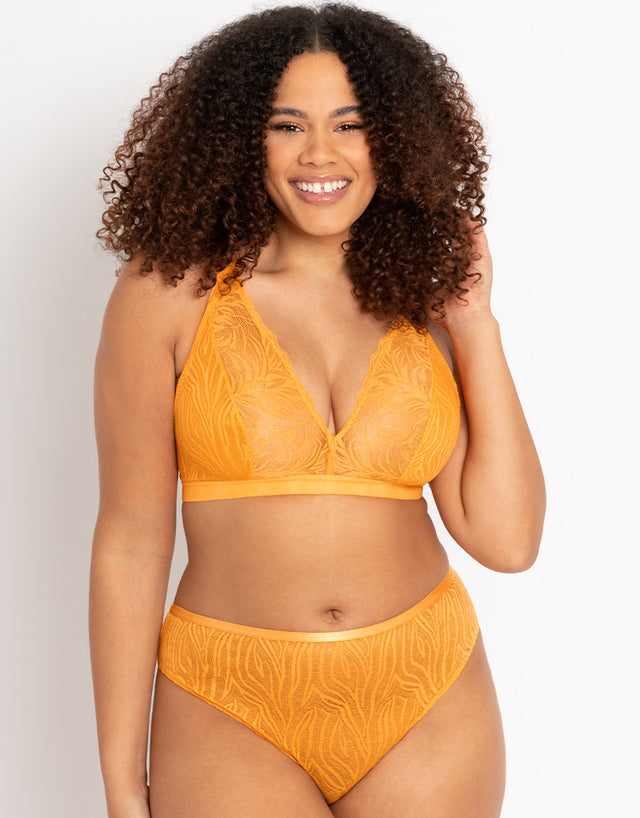 Curvy Kate Lace Daze Brazilian Brief Mango
