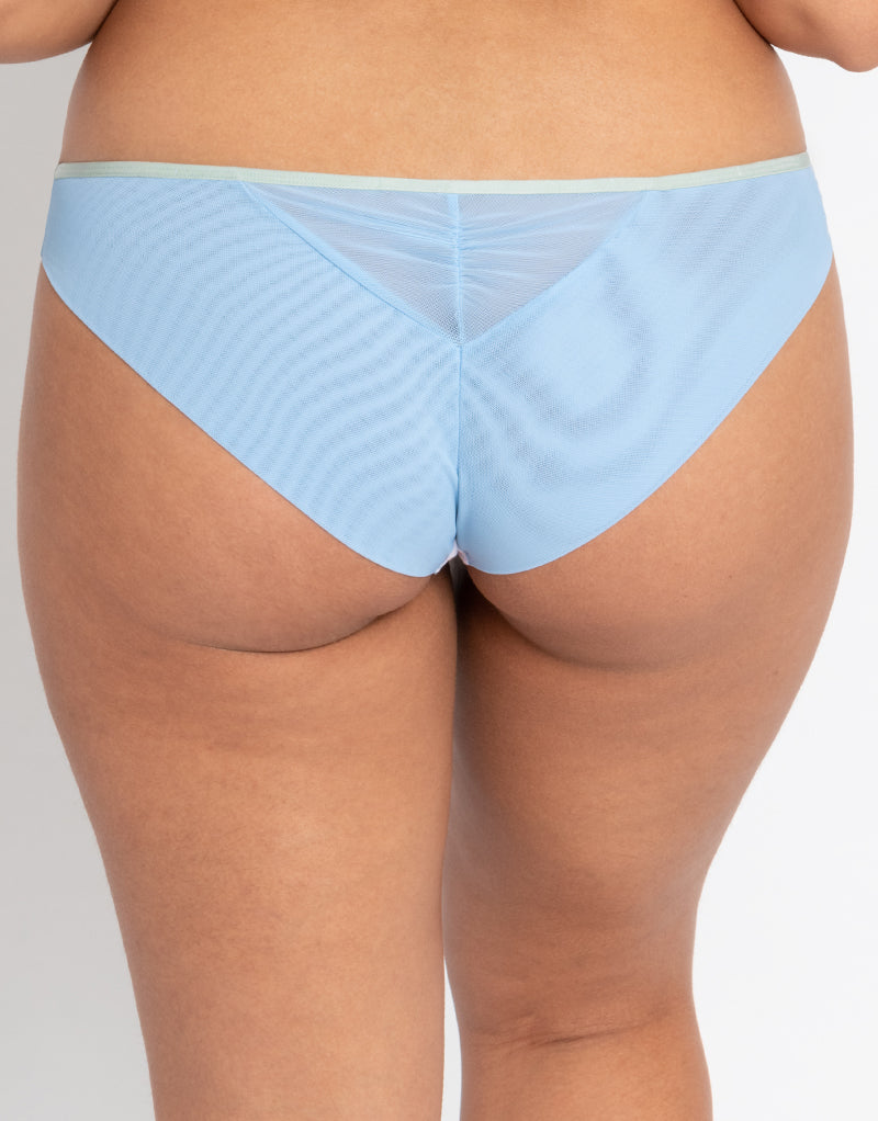 Curvy Kate Emboost Brazilian Brief Blue/Lilac