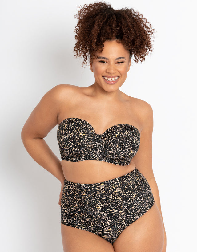 Curvy Kate Eclipso Reversible Bikini Bottom Print Mix