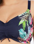 Elomi Pina Colada Underwired Crop Bikini Top Midnight