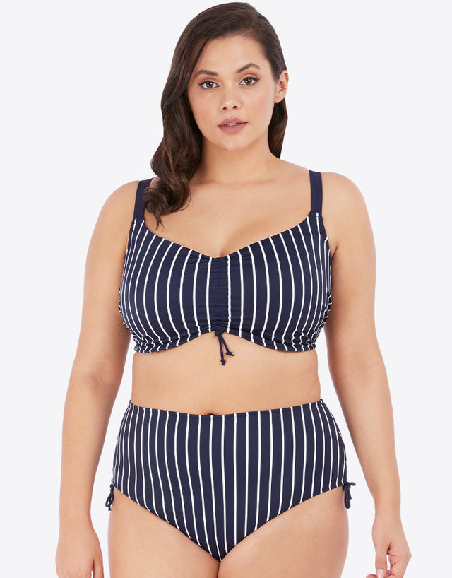 Elomi Plain Sailing Adjustable Bikini Brief Midnight Stripe