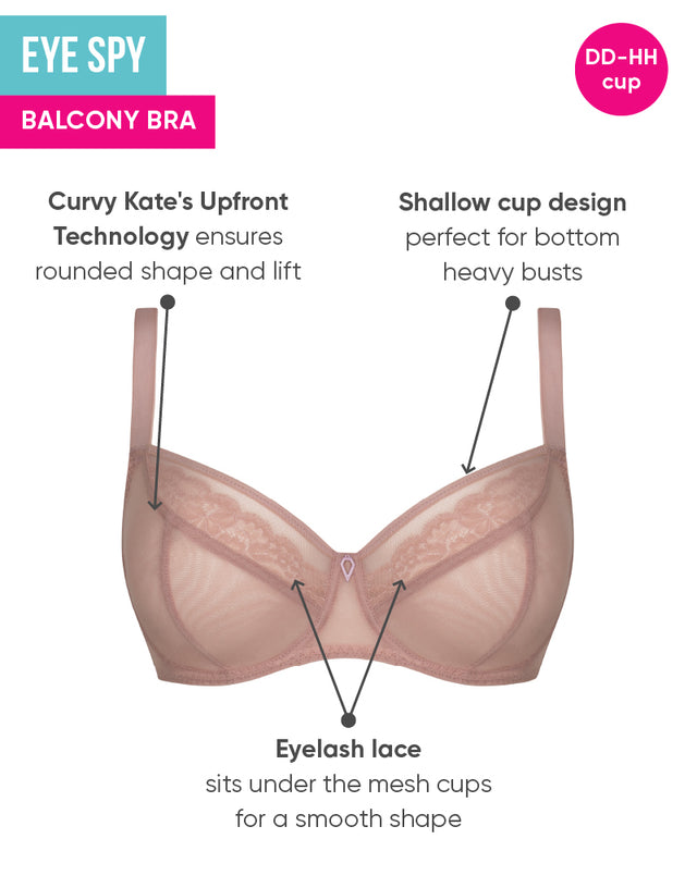 Curvy Kate Eye Spy Balcony Bra Blush