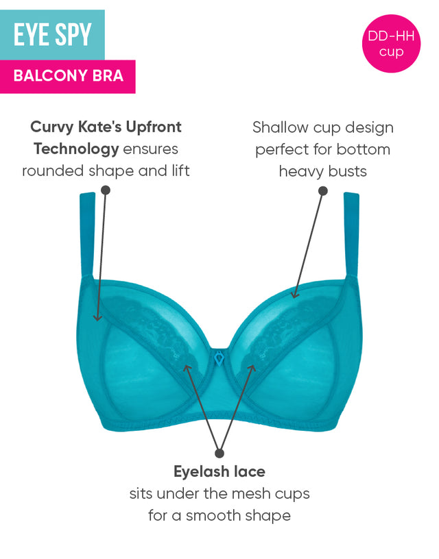 Curvy Kate Eye Spy Balcony Bra Turquoise