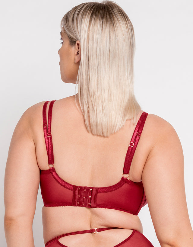 Scantilly Fallen Angel Balcony Bra Garnet Red