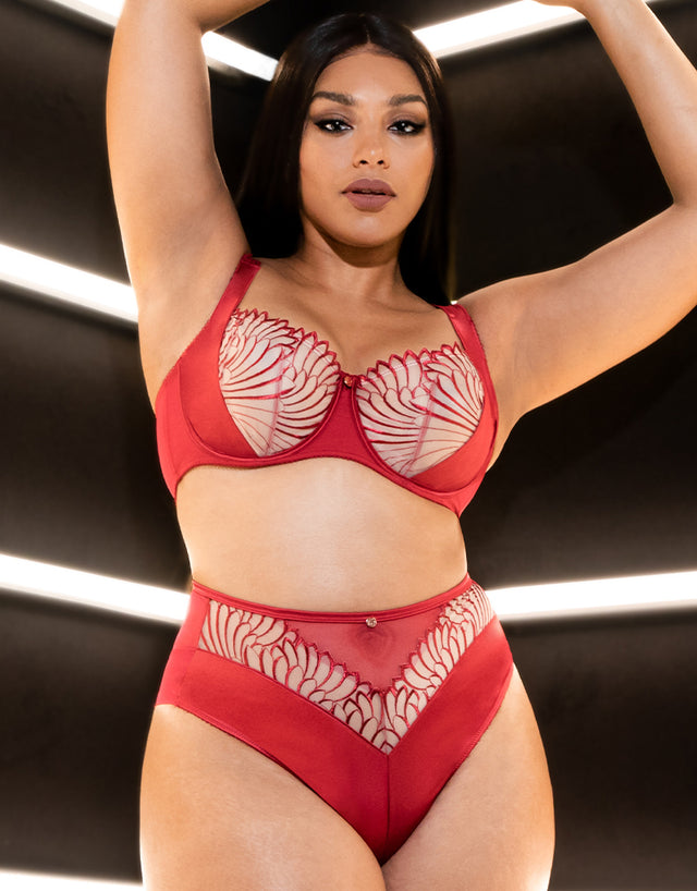 Scantilly Fallen Angel Balcony Bra Garnet Red