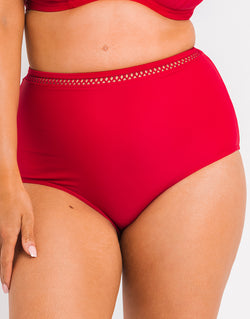 Curvy Kate First Class High Waist Bikini Bottom Red
