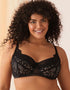 Figleaves Harper Geometric Lace Full Cup Bra Black