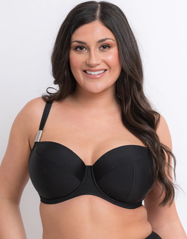 Flirtelle Dubai Escape Padded Balcony Top Black