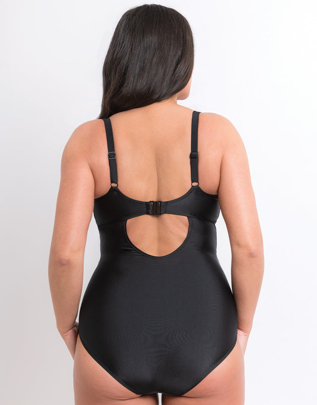 Flirtelle Dubai Escape Balcony Swimsuit Black
