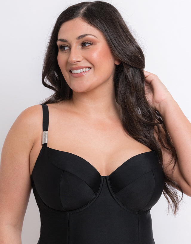 Flirtelle Dubai Escape Balcony Swimsuit Black