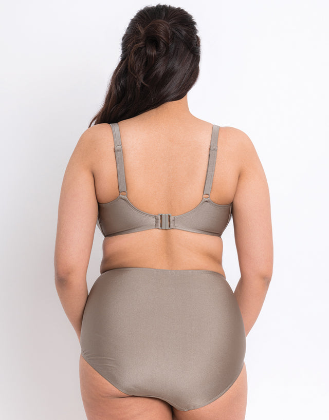 Flirtelle Fiji Sands Padded Balcony Bikini Top Stone