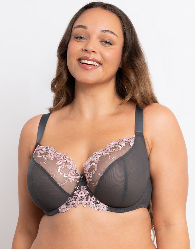 Flirtelle Holly Balcony Bra Charcoal