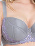 Flirtelle Holly Padded Balcony Bra Slate/Purple
