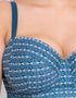 Flirtelle Malibu Marina Padded Balcony Tankini Top Navy Print