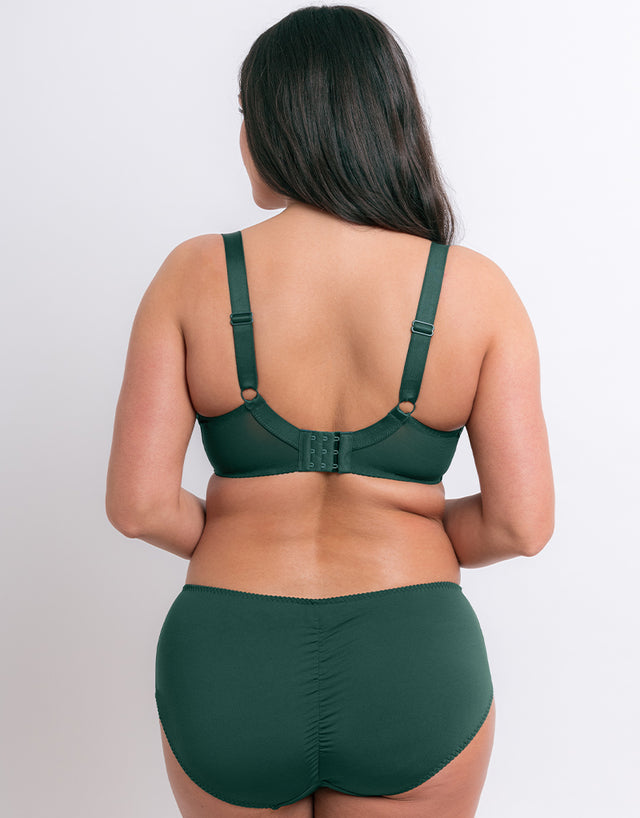 Flirtelle Swirl Balcony Bra Pine Green