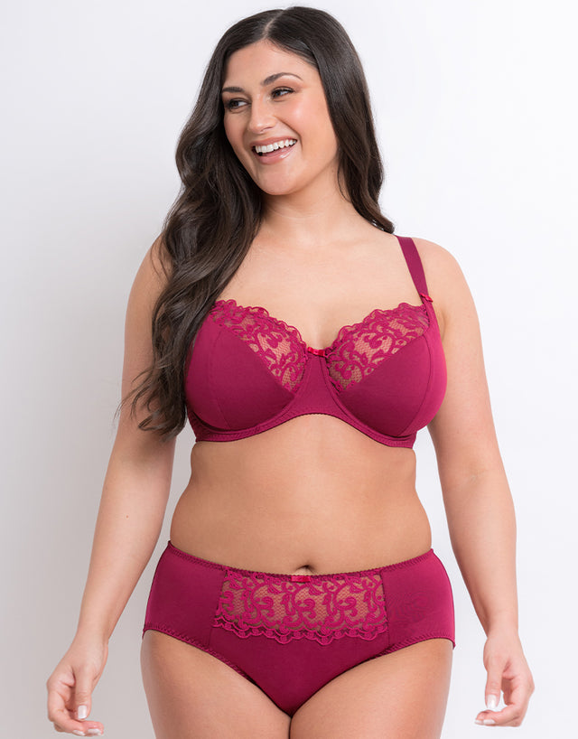 Flirtelle Swirl Balcony Bra Sangria